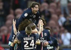 شادی بازیکنان پی اس جی