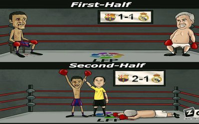 کاریکاتور روز | آنچلوتی در نیمه‌ی دوم ناک‌اوت شد