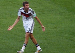 توماس مولر|عکس العمل توماس مولر ، بازیکن تیم ملی آلمان.