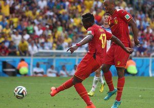 دیوک اوریگی|لحظه به ثمر رسیدن گل بلژیک توسط دایوُک اوریجای.