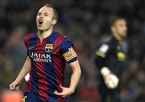 آندرس اینیستا|بارسلونا 3 - 1 ویارئال / جام حذفی