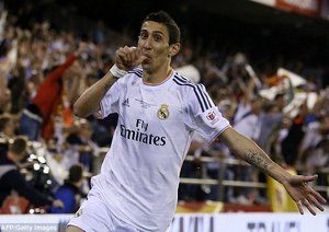 دی ماریا|شادمانی دی ماریا بعد از به ثمر رساندن گل اول تیمش