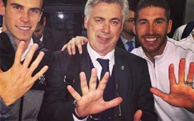 عکس سلفی جالب کارلتو با راموس و بیل پس از رکوردزنی