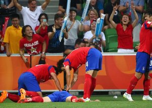 شادی بازیکنان کره بعد از گلزنی|کره جنوبی 2 - 0 ازبکستان / جام ملت های آسیا