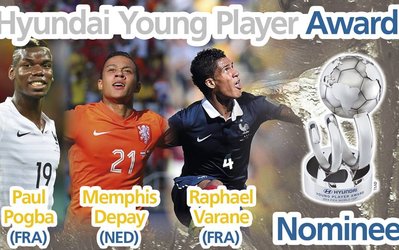 سه کاندیدای بهترین بازیکن جوان جام‌جهانی ۲۰۱۴ / پوگبا، دپای و واران