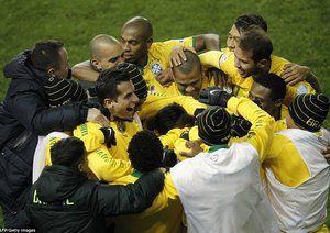 شادی بازیکنان برزیل