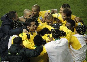 شادی بازیکنان برزیل|برزیل 2 - 1 پرو / کوپا آمریکا