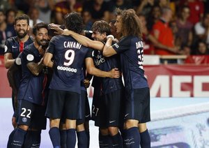 شادی بازیکنان پی اس جی