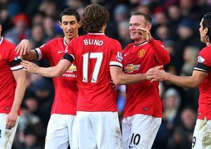 شادی بازیکنان منچستر|منچستر یونایتد 3 - 1 لیستر سیتی / لیگ جزیره