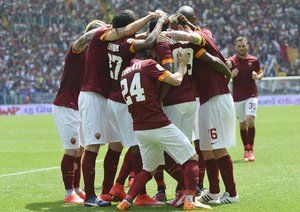 شادی بازیکنان رم