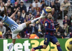 لوئیس سوارز|بارسلونا 0 - 1 مالاگا / لالیگا