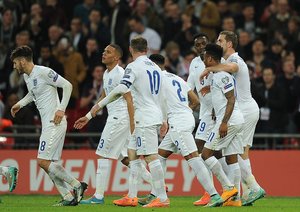 شادی بازیکنان انگلستان