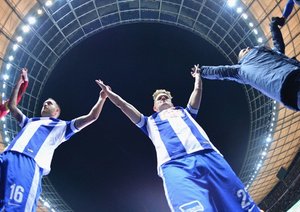 شادی بازیکنان هرتا