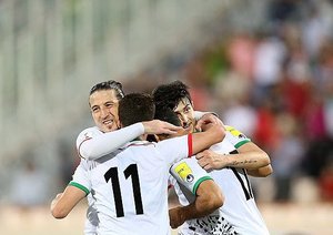 شادی بازیکنان ایران|ایران 6 - 0 گوآم / مقدماتی جام جهانی