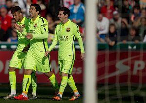 نیمار - لیونل مسی - سوارز|گرانادا 1 - 3 بارسلونا / لالیگا