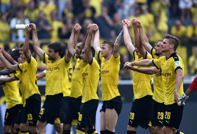 شادی بازیکنان دورتموند