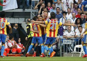 شادی بازیکنان والنسیا|رئال مادرید 2 - 2 والنسیا / لالیگ