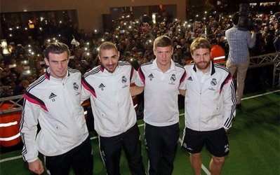 عکس روز | حضور تبلیغاتی ستاره‌های رئال مادرید، مراکشی‌ها را به خیابان کشید