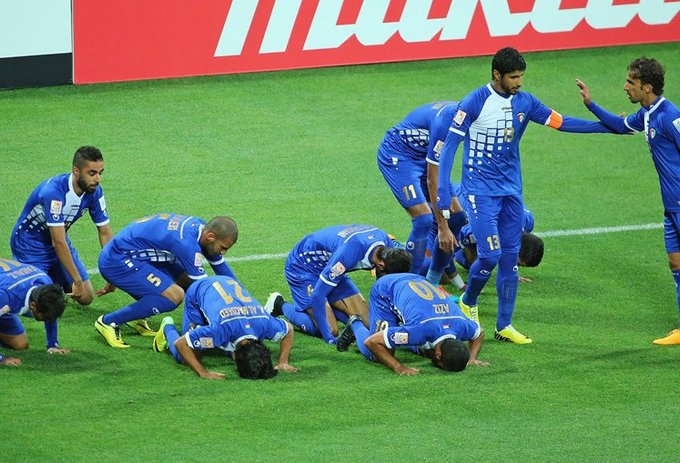 شادی بازیکنان کویت