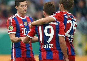 رابرت لواندوفسکی - ماریو گوتزه|بایرن مونیخ 4-1 پروسن موئنستر / جام حذفی آلمان