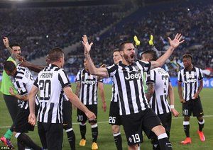 جشن بازیکنان یوونتوس