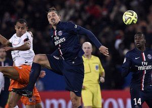 زلاتان ایبراهیموویچ|پاریس سن ژرمن 0 - 0 مون پليه / لوشامپیونه