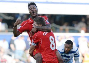 رحيم  استرلینگ|کوئینز پارک رنجرز 2 - 3 لیورپول / لیگ جزیره