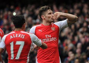 اليوير ژیرود|آرسنال 4 - 1 لیورپول / لیگ جزیره