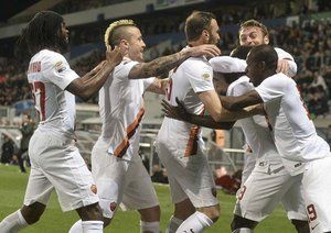 شادی بازیکنان رم