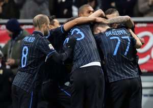 شادی بازیکنان اینتر