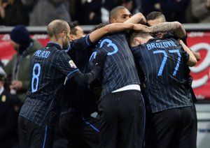 شادی بازیکنان اینتر|اینترمیلان 3 - 0 پالرمو /  سری آ