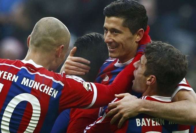 شادی بازیکنان بایرن