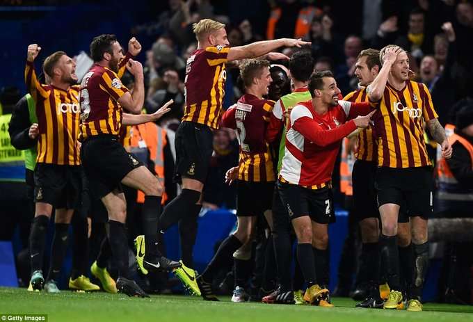 شادی بازیکنان 	برادفورد