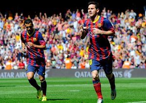 لیونل آندره مسی|خوشحالی خاص لیونل مسی بهد از گلزنی مقابل ختافه