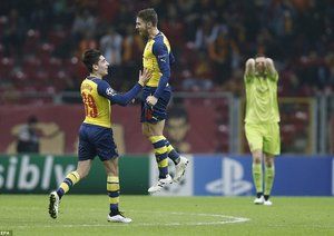 آرون رمزی|گالاتاسراي 1 - 4 آرسنال / لیگ قهرمانان