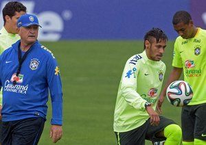 نیمار دا سیلوا - فیلیپه اسکولاری|تمرین تیم ملی برزیل