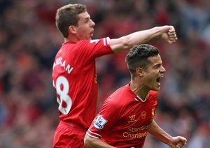 کوتینیو|خوشحالی کوتینیو بعد از گلزنی مقابل من سیتی