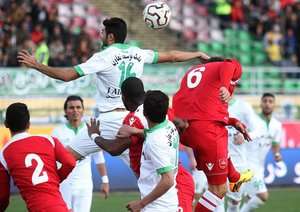 تقابل بازیکنان روی هوا