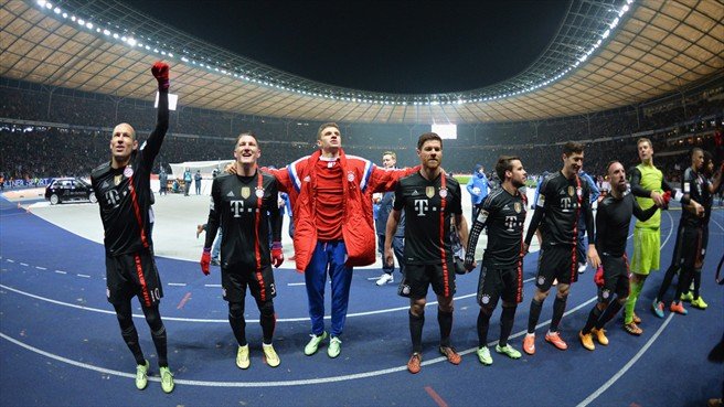 شادی بازیکنان بایرن