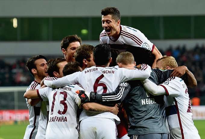 شادی بازیکنان بایرن