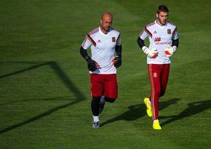 دی خئا - خوزه مانوئل رینا -|تمرین تیم ملی اسپانیا