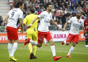 شادی بازیکنان پی اس جی|نیس 1 - 3 پاریس سن ژرمن / لوشامپیونه