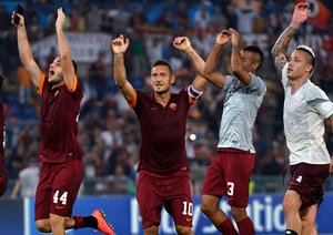 شادی بازیکنان رم