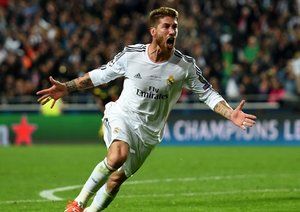 سرخیو راموس|سرخیو راموس پس از به ثمر رساندن گل تساوی بخش تیمش در فینال برابر اتلتیکو مادرید.