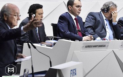 گزارش تصویری | عکس‌العمل‌های جالب پلاتینی هنگام سخنرانی بلاتر