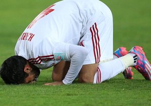 شادی بازیکن امارات