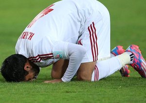 شادی بازیکن امارات|ژاپن 1 (4) - (5) 1 امارات / جام ملت های آسیا 2015