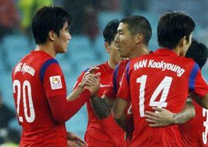 شادی بازیکنان کره|کره جنوبی 2 - 0 عراق / جام ملت های آسیا 2015