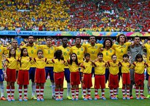 تیم فوتبال برزیل|بازیکنان تیم فوتبال برزیل با انرژی خاص سرود ملی کشورشان را خواندند.