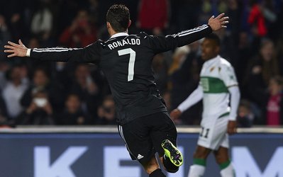 با گلزنی برابر الچه، رونالدو سومین گلزن برتر تاریخ رئال شد